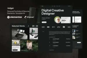 Edger – Personal Portfolios & Resume Elementor Template Kit