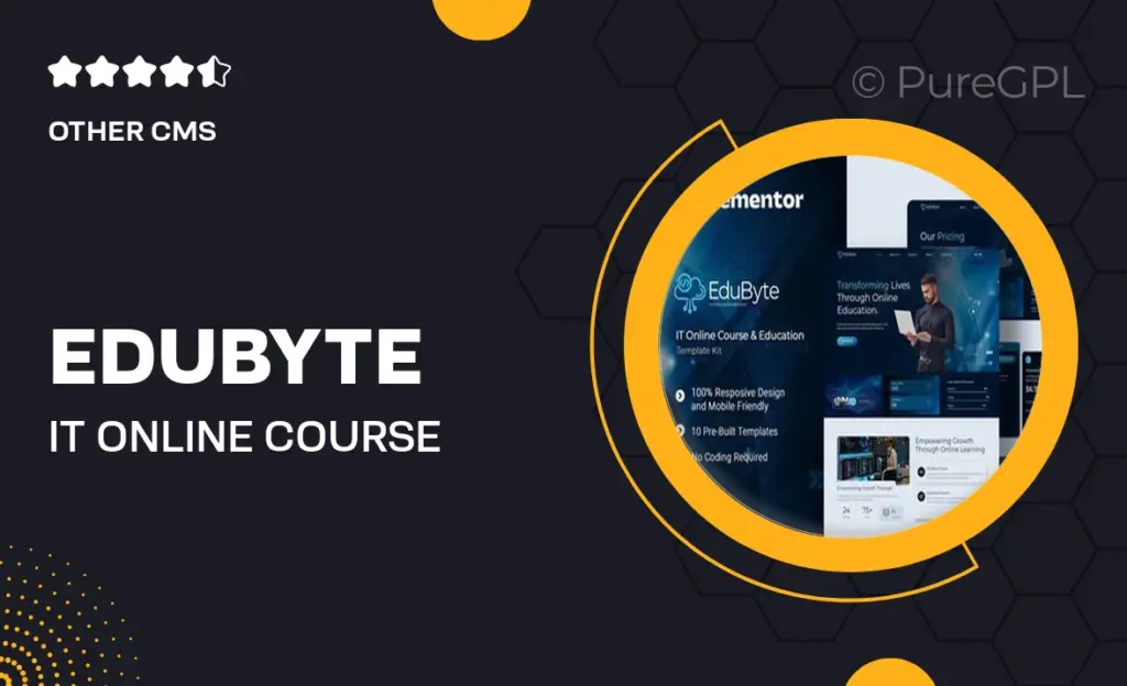 EduByte – IT Online Course & Education Elementor Template Kit 5 EduByte – IT Online Course & Education Elementor Template Kit