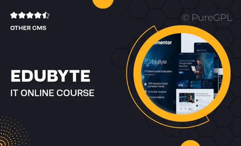 edubyte it online course education elementor template kit
