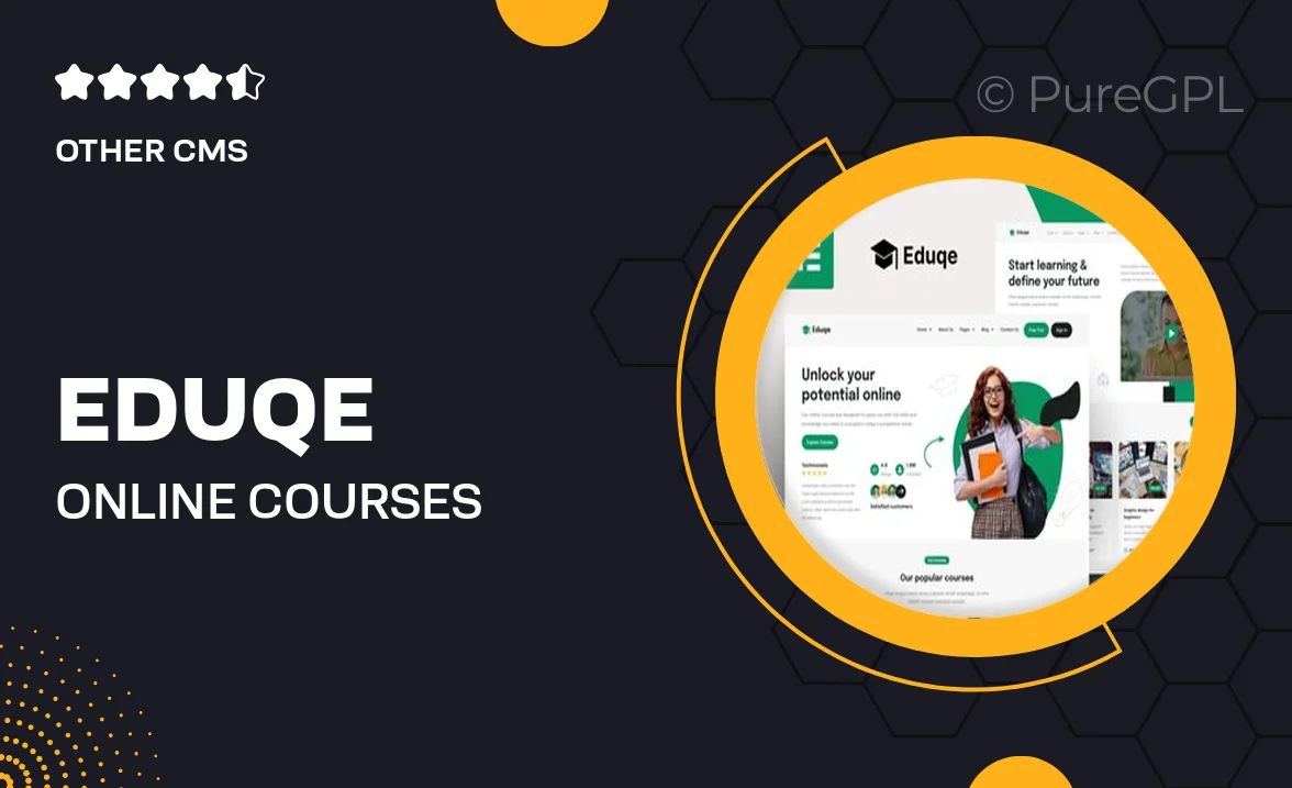 Eduqe – Online Courses Elementor Pro Template Kit