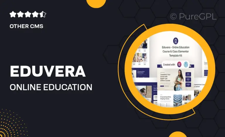eduvera online education course class elementor template kit