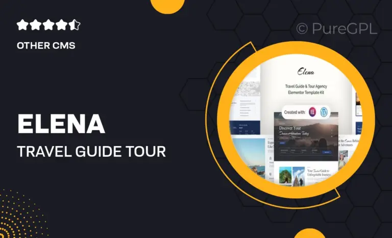 elena travel guide tour agency elementor template kit
