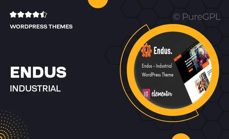 endus industrial manufacturing wordpress theme