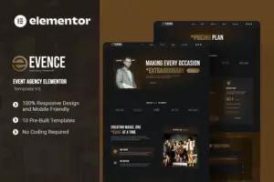 Evence – Event Agency Elementor Template Kit