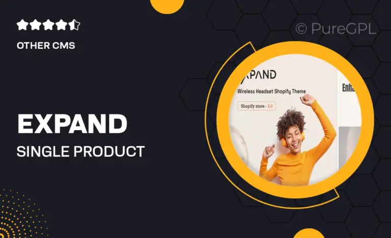 expand single product store shopify theme