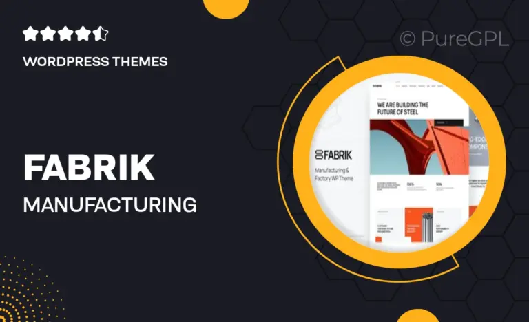 fabrik manufacturing factory wordpress theme