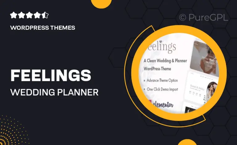 feelings wedding planner wordpress theme