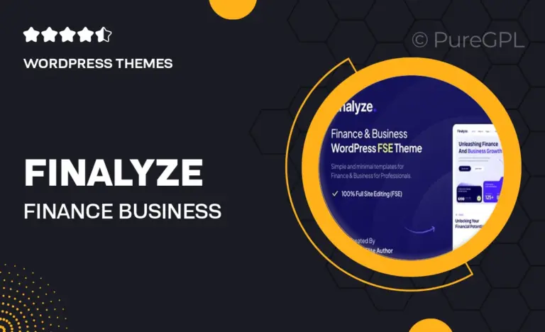 finalyze finance business full site editing wordpress theme