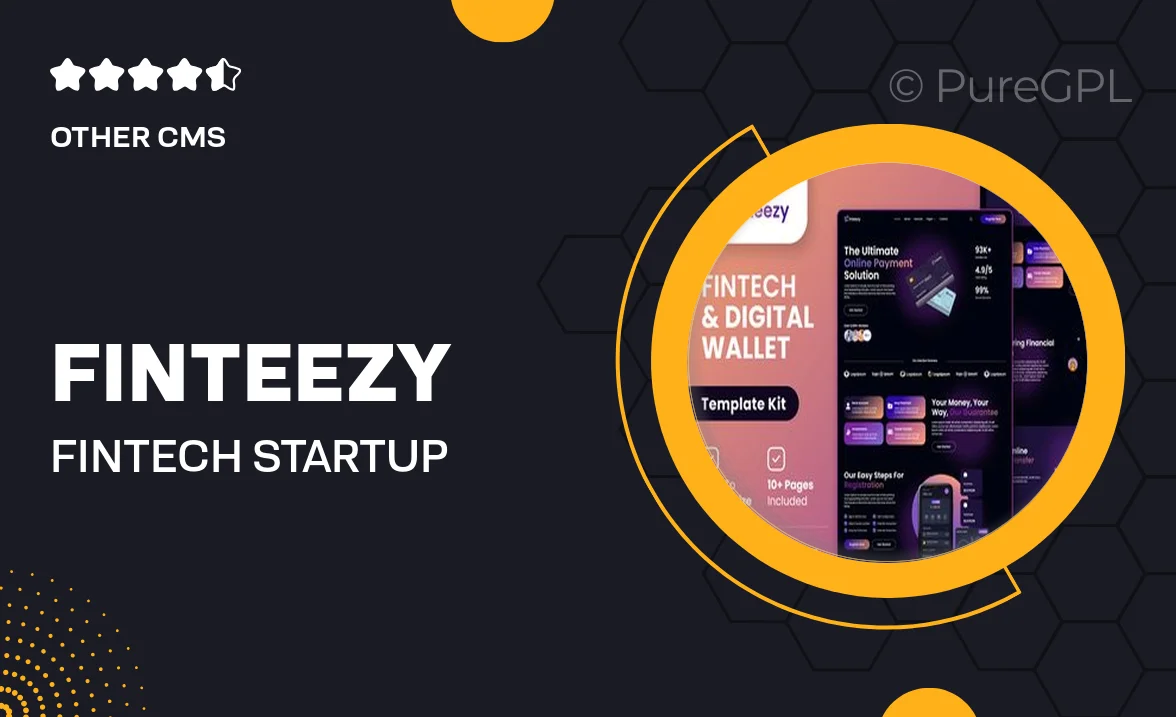 Finteezy – Fintech Startup & Digital Wallet Elementor Template Kit