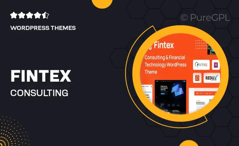 fintex consulting corporate wordpress theme
