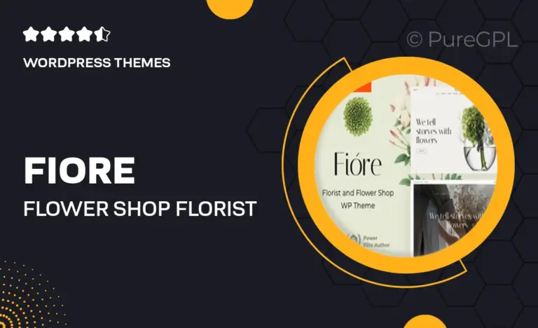 fiore flower shop florist elementor pro wordpress theme