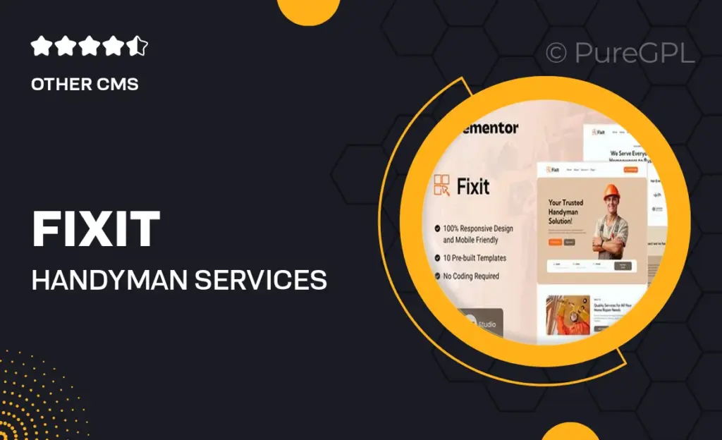 Fixit – Handyman Services Elementor Template Kit 43 Fixit – Handyman Services Elementor Template Kit