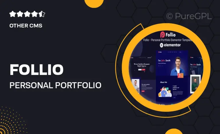 follio personal portfolio elementor template kit