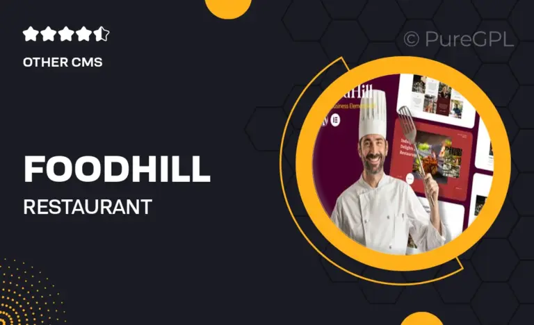 foodhill restaurant elementor template kit