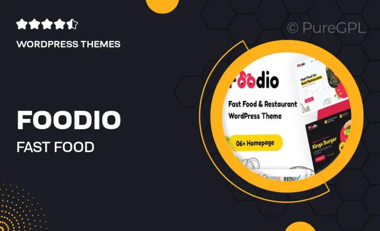 foodio fast food restaurant wordpress theme