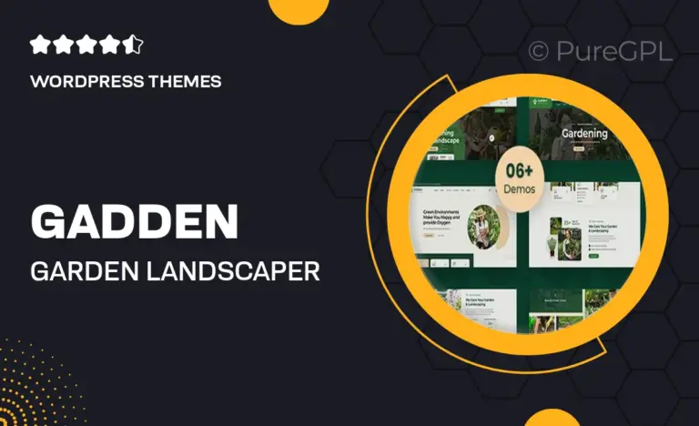 gadden garden landscaper wordpress theme