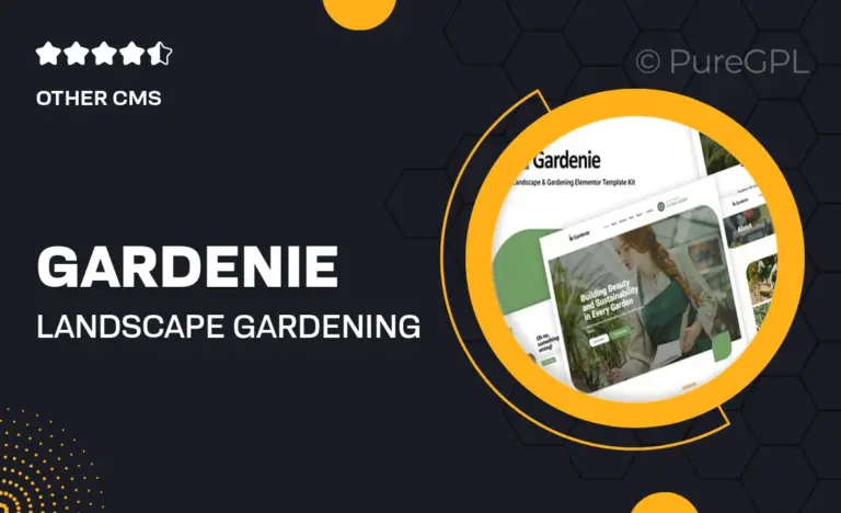 gardenie landscape gardening elementor template kit