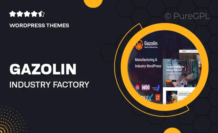 gazolin industry factory wordpress theme