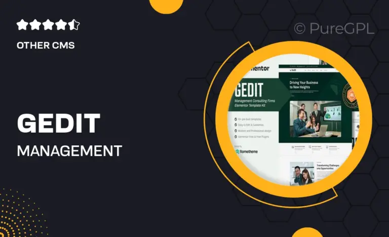 gedit management consulting firms elementor template kit