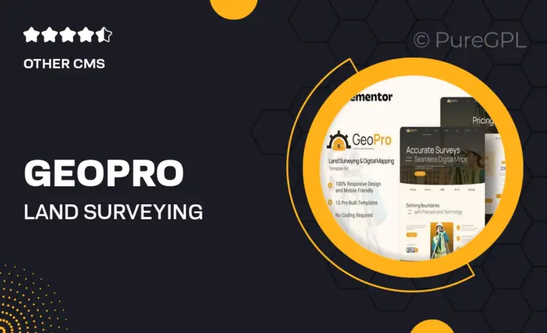 geopro land surveying digital mapping elementor template kit
