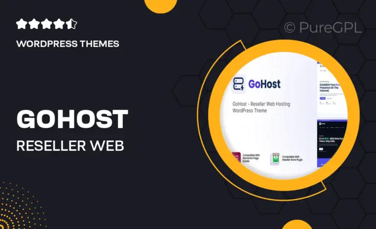 gohost reseller web hosting wordpress theme
