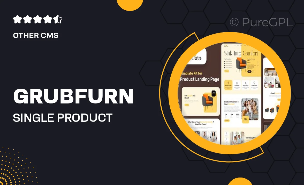 GrubFurn – Single Product Elementor Pro Template Kit