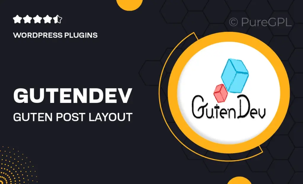 GutenDev | Guten Post Layout Pro 50 GutenDev | Guten Post Layout Pro