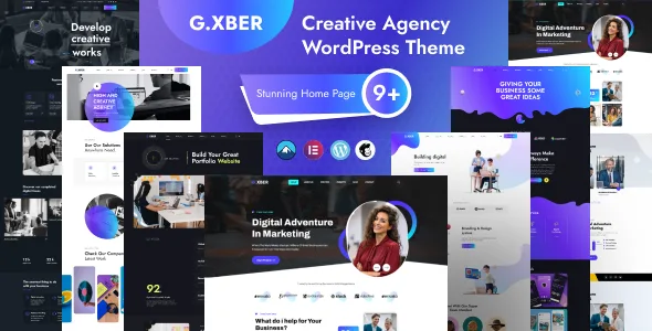 gxber creative agency wordpress theme 1