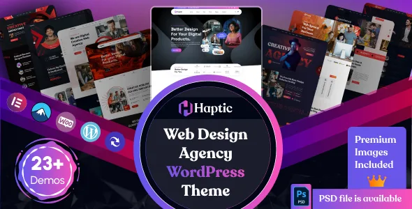 haptic web design agency wordpress theme 1