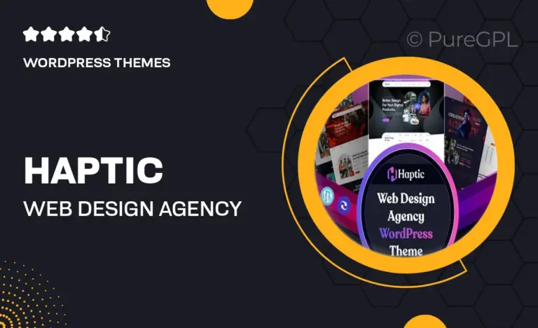 haptic web design agency wordpress theme