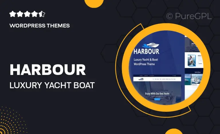 harbour luxury yacht boat wordpress theme