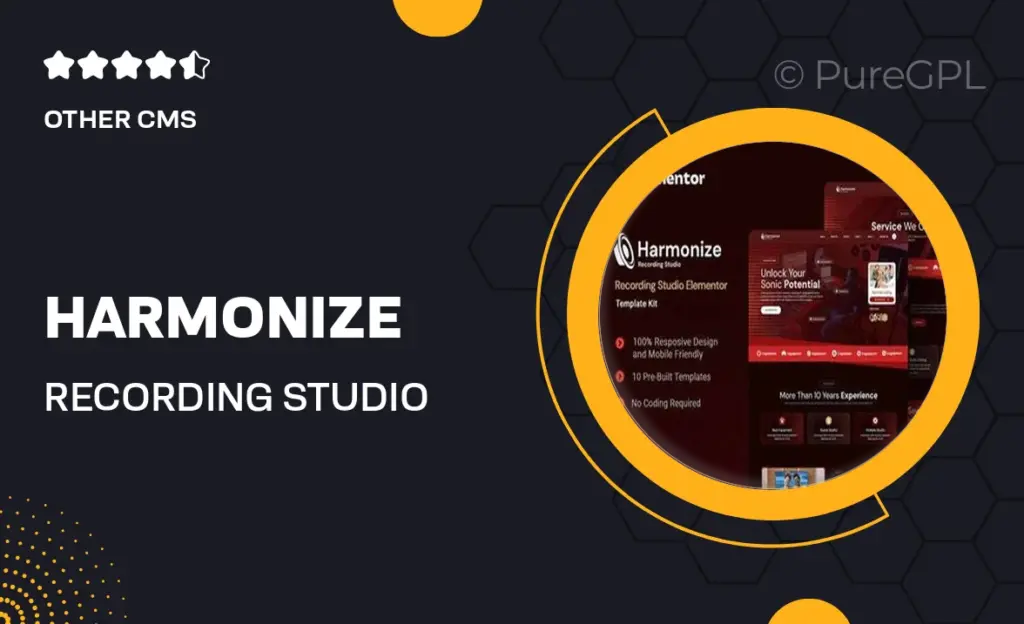 Harmonize – Recording Studio Elementor Template Kit 19 Harmonize – Recording Studio Elementor Template Kit