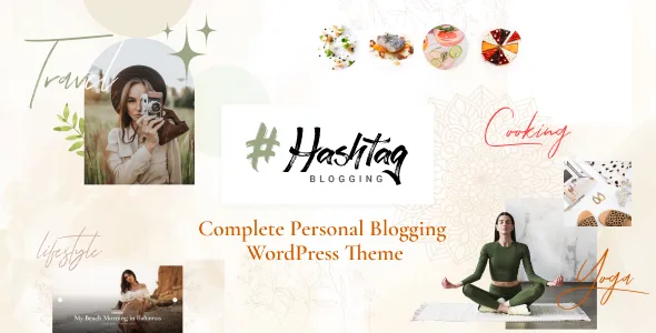 hashtag personal blog wordpress theme 1