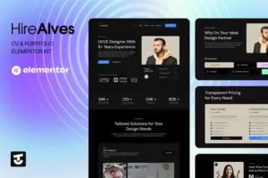 HireAlves – CV & Portfolio Elementor Template Kits