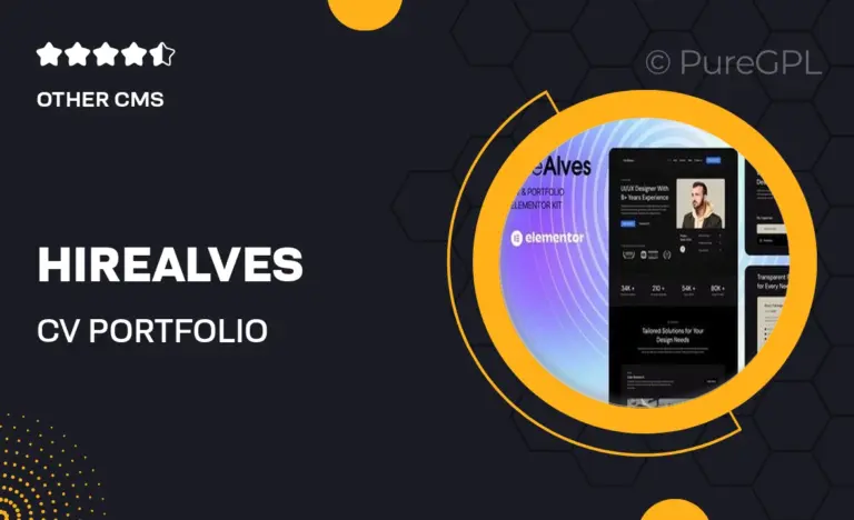 hirealves cv portfolio elementor template kits