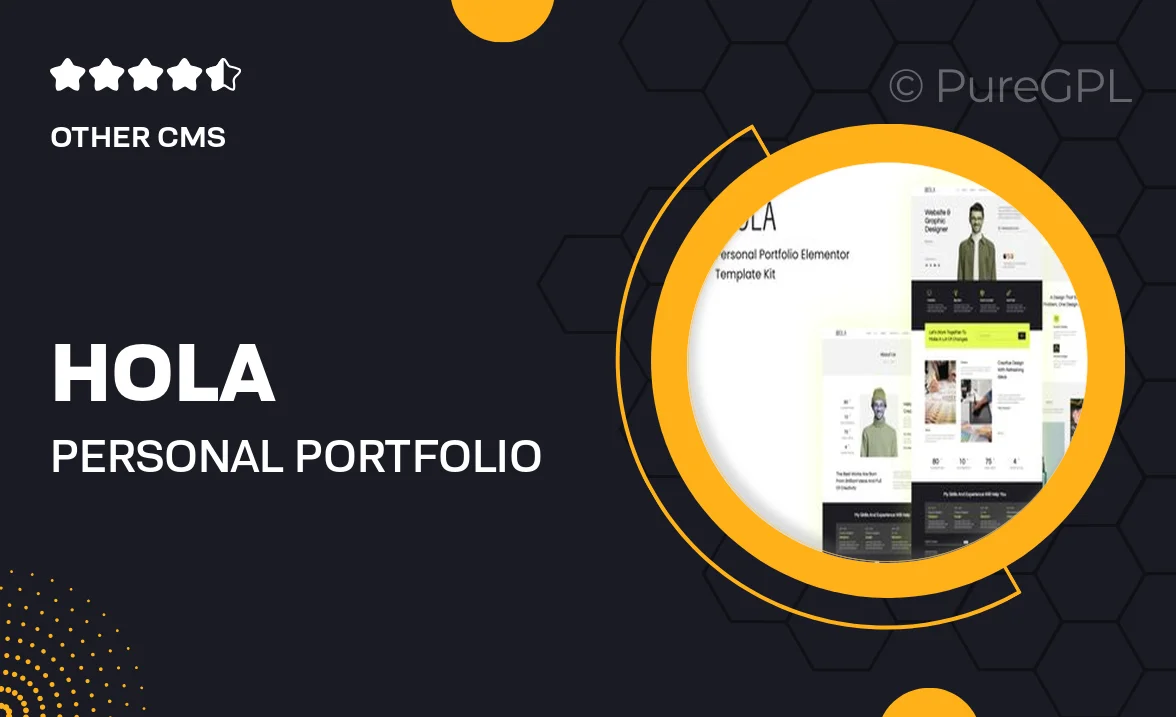 Hola – Personal Portfolio Elementor Template Kit