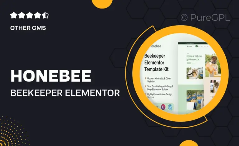 honebee beekeeper elementor template kit