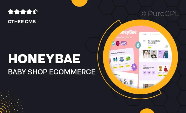 honeybae baby shop ecommerce elementor pro template kit