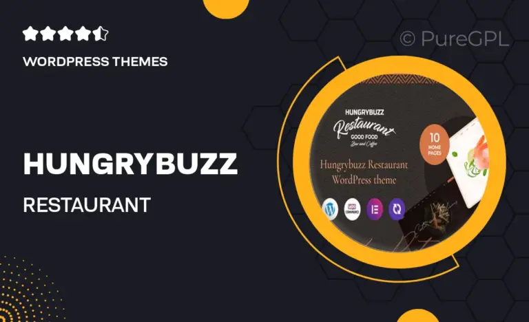 hungrybuzz restaurant wordpress theme