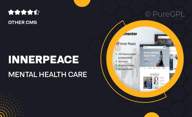 innerpeace mental health care elementor template kit