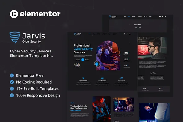 Jarvis – Cyber Security Services Elementor Template Kit