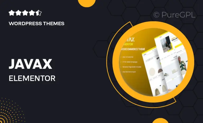 javax elementor woocommerce theme