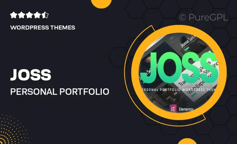 joss personal portfolio wordpress theme