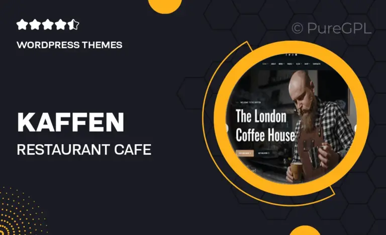 kaffen restaurant cafe wordpress theme