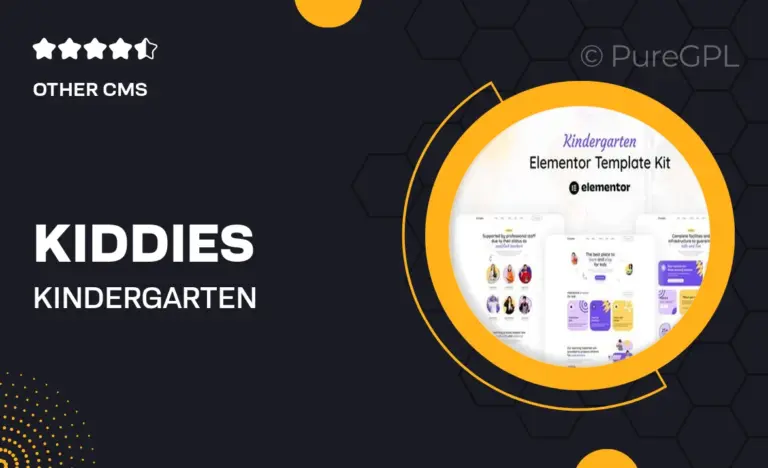 kiddies kindergarten elementor template kit