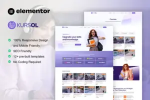 Kursol – Online Course & Education Elementor Pro Template Kit