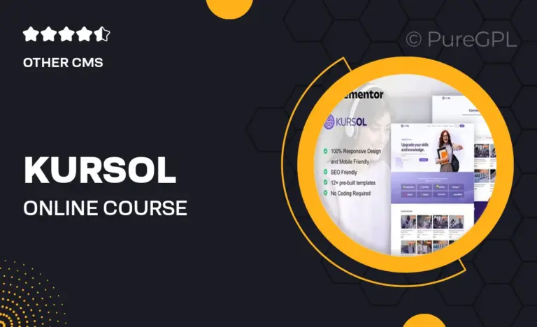 kursol online course education elementor pro template kit