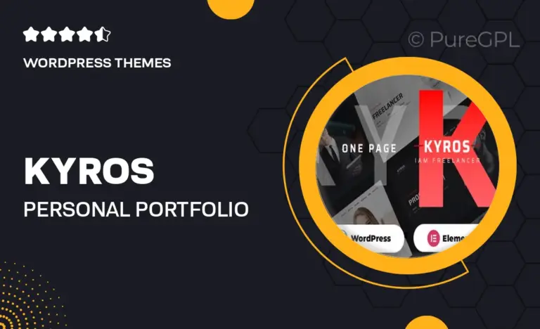 kyros personal portfolio cv resume theme