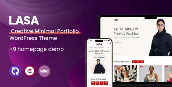 lasa creative minimal woocommerce wordpress theme 1