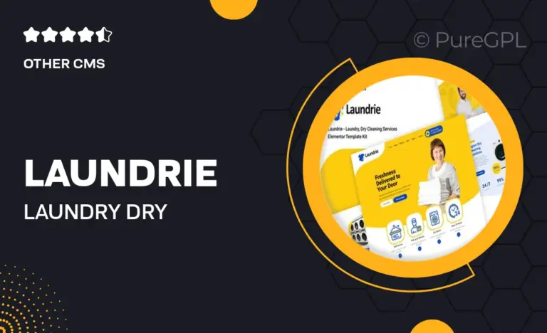 laundrie laundry dry cleaning services elementor template kit